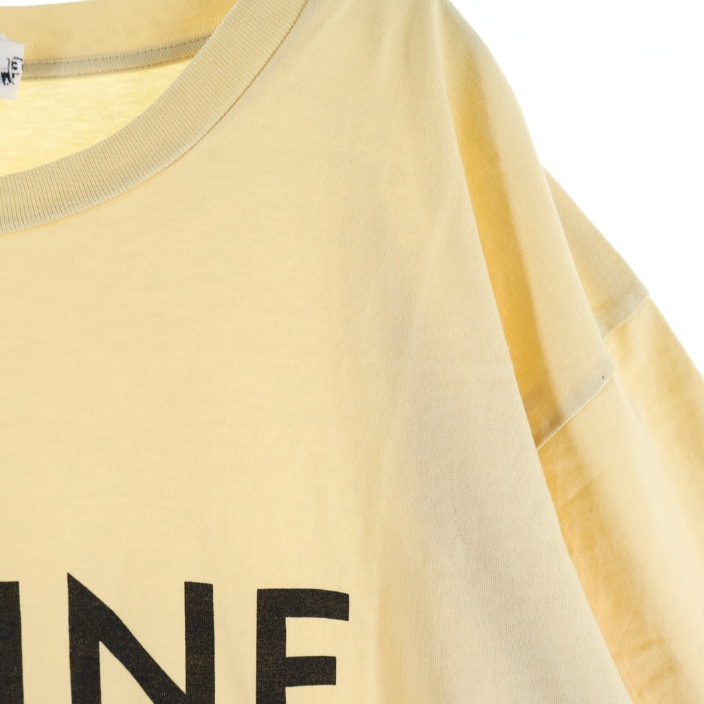 CELINE(セリーヌ) ロゴプリント コットンジャージー半袖Tシャツ カットソー イエロー 2X681671Q