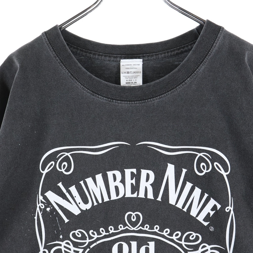 NUMBER (N)INE(ナンバーナイン) フロントロゴデザイン クルーネック カットソー 半袖Tシャツ ブラック