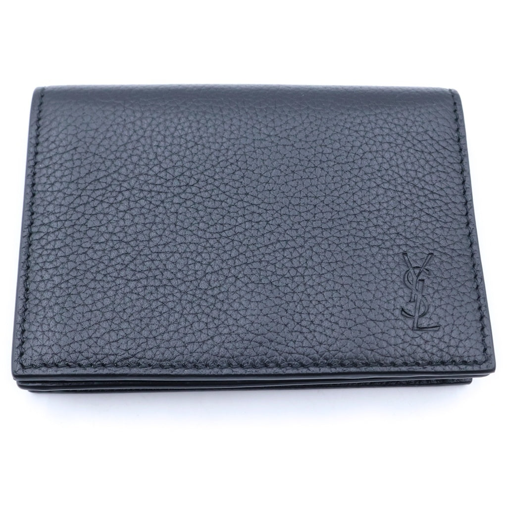 SAINT LAURENT PARIS(サンローランパリ) カサンドラ レザー名刺入れ ブラック 693492
