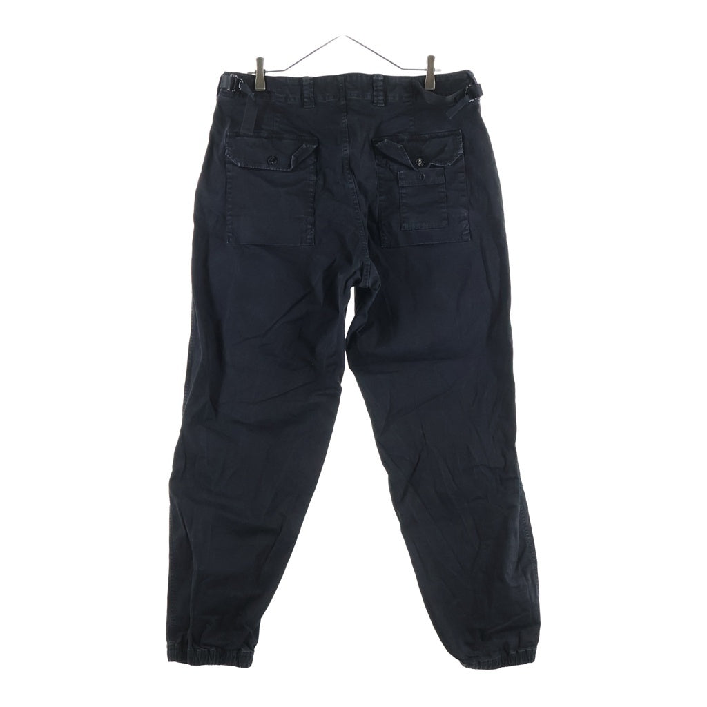 STONE ISLAND(ストーンアイランド) ロゴパッチ コットン カーゴパンツ ブラック L1S153100010S0004