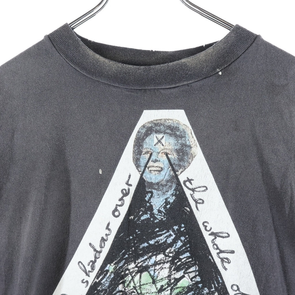 SAINT MICHAEL(セントマイケル) VOTE F LIGHT ヴィンテージ加工 プリント 半袖Tシャツ カットソー グレー SM-MK8-0000-C01
