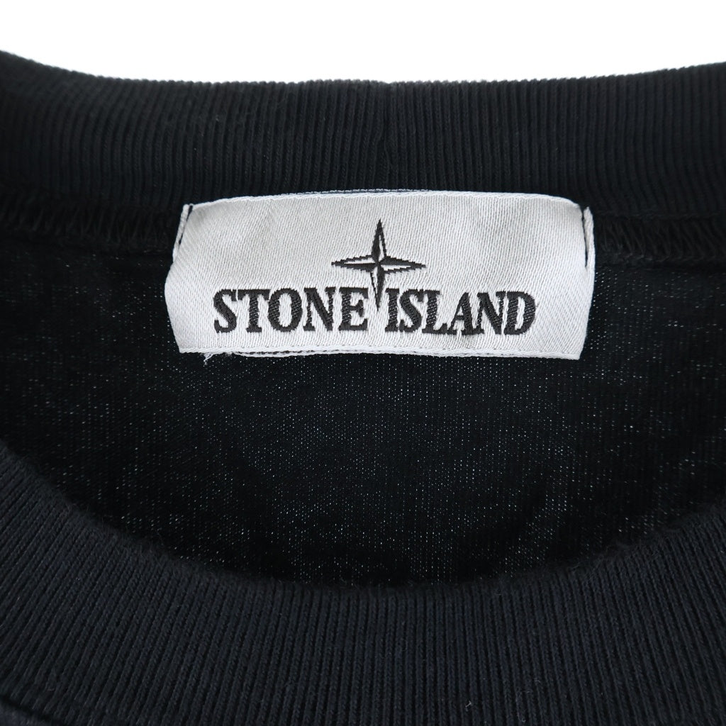 STONE ISLAND(ストーンアイランド) ロゴプリント 半袖Tシャツ カットソー ブラック K2S156100076S0A50