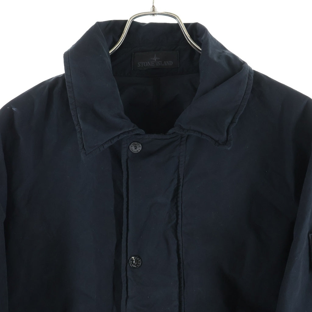 STONE ISLAND(ストーンアイランド) Parka with hood and logo patch ロゴパッチ トレンチコート ブラック L1S157100005 S0F33