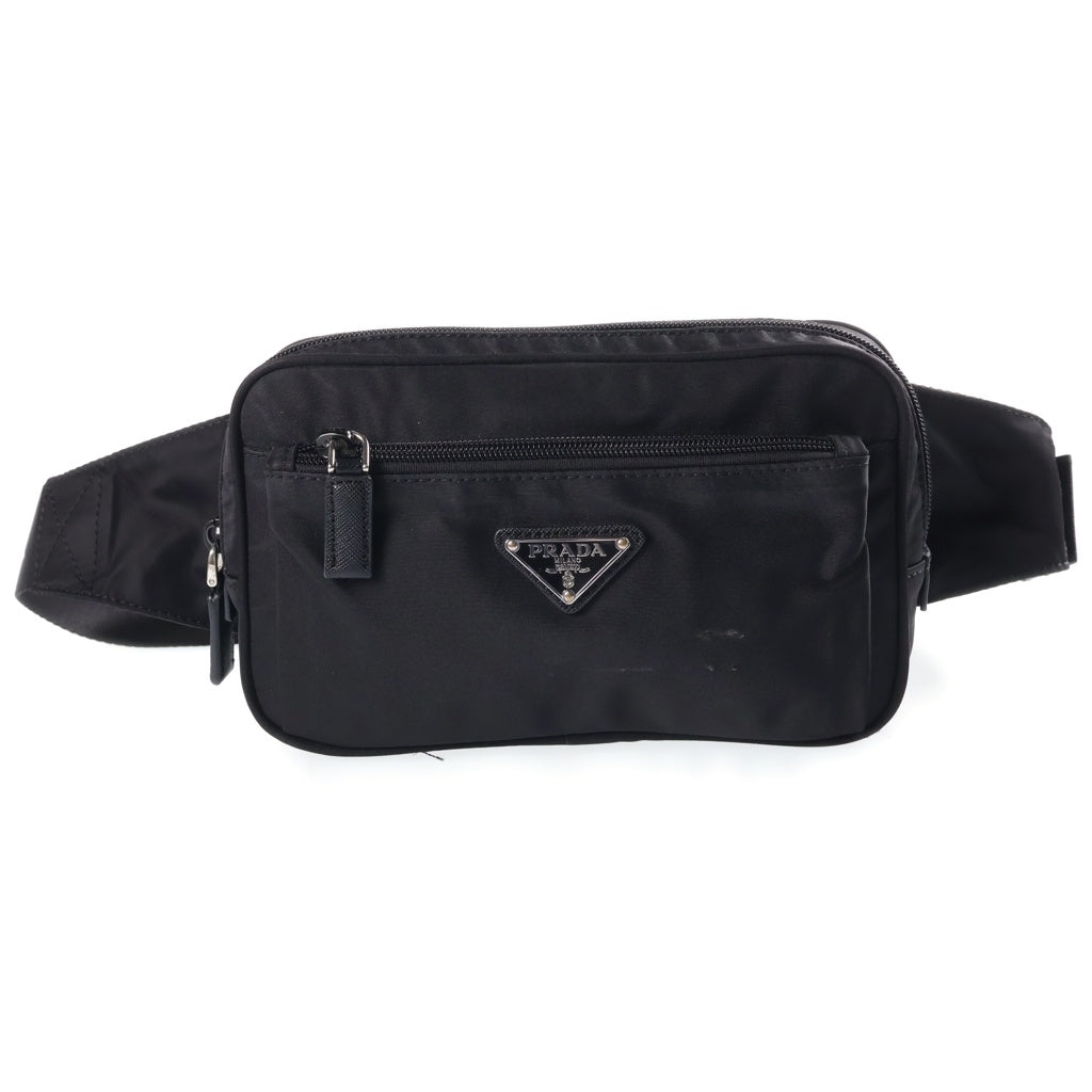 PRADA(プラダ) Re-Nylon サフィアーノレザーベルト ショルダーバッグ ブラック 2VL977