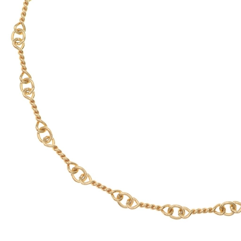 CHROME HEARTS(クロムハーツ) 22K NECKCHAIN T20 ツイストチェーンネックレス 20inch ゴールド BCA015