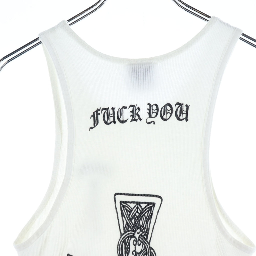 CHROME HEARTS(クロムハーツ) OLD CELTIC CROSS RIB TANK TOP ケルティッククロス タンクトップ カットソー ホワイト