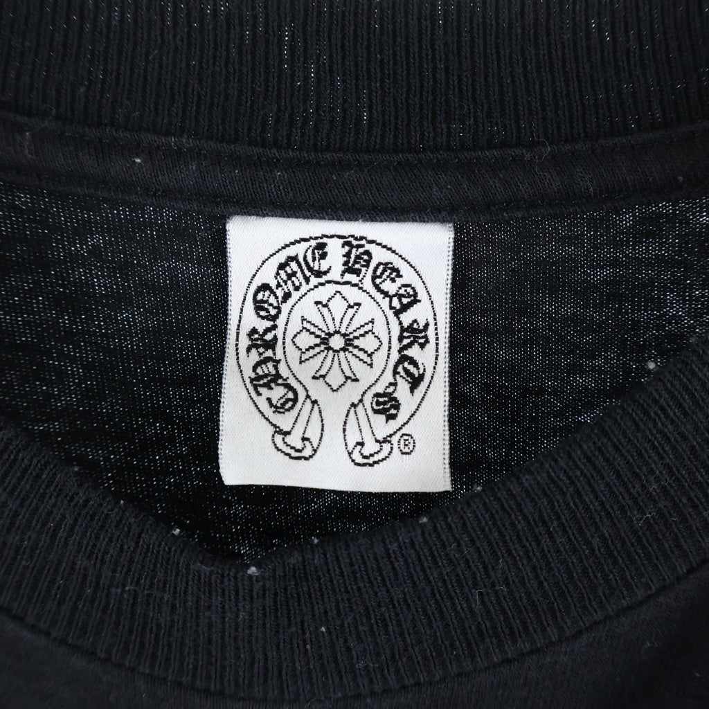 CHROME HEARTS(クロムハーツ) OLD ×A BATHING APE BABY MILO TEE アベイジング エイプ コラボ フロント スクロールラベルロゴプリント クルーネック コットン 半袖Tシャツ カットソー ブラック