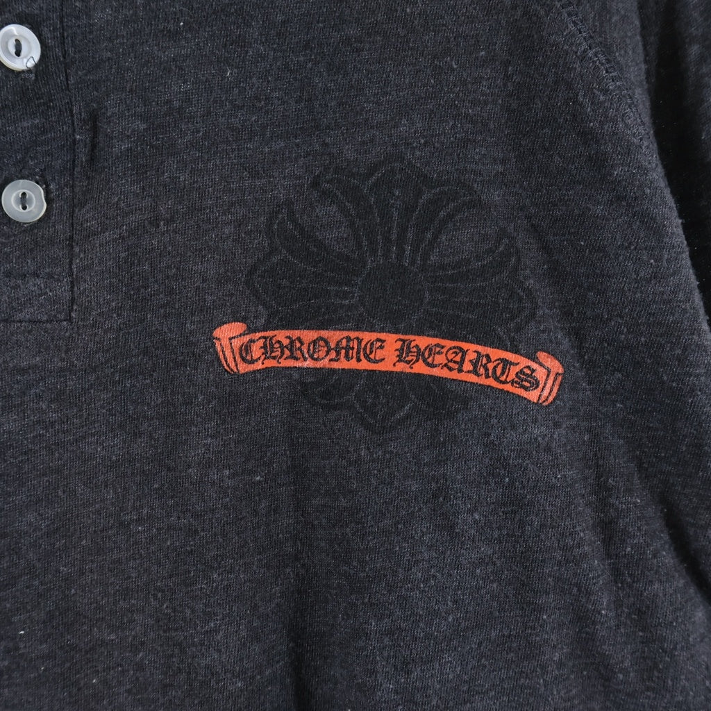 CHROME HEARTS(クロムハーツ) HENRY NECK CHプラス ホースシュー ヘンリーネック 七分袖カットソー Tシャツ グレー
