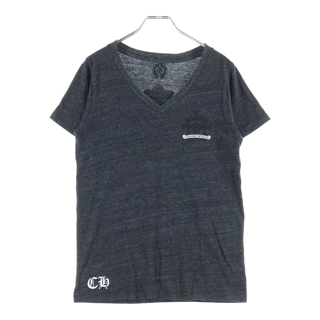 CHROME HEARTS(クロムハーツ) TRIPLE CROSS S/S TEE トリプルクロス Vネック 半袖Tシャツ カットソー グレー