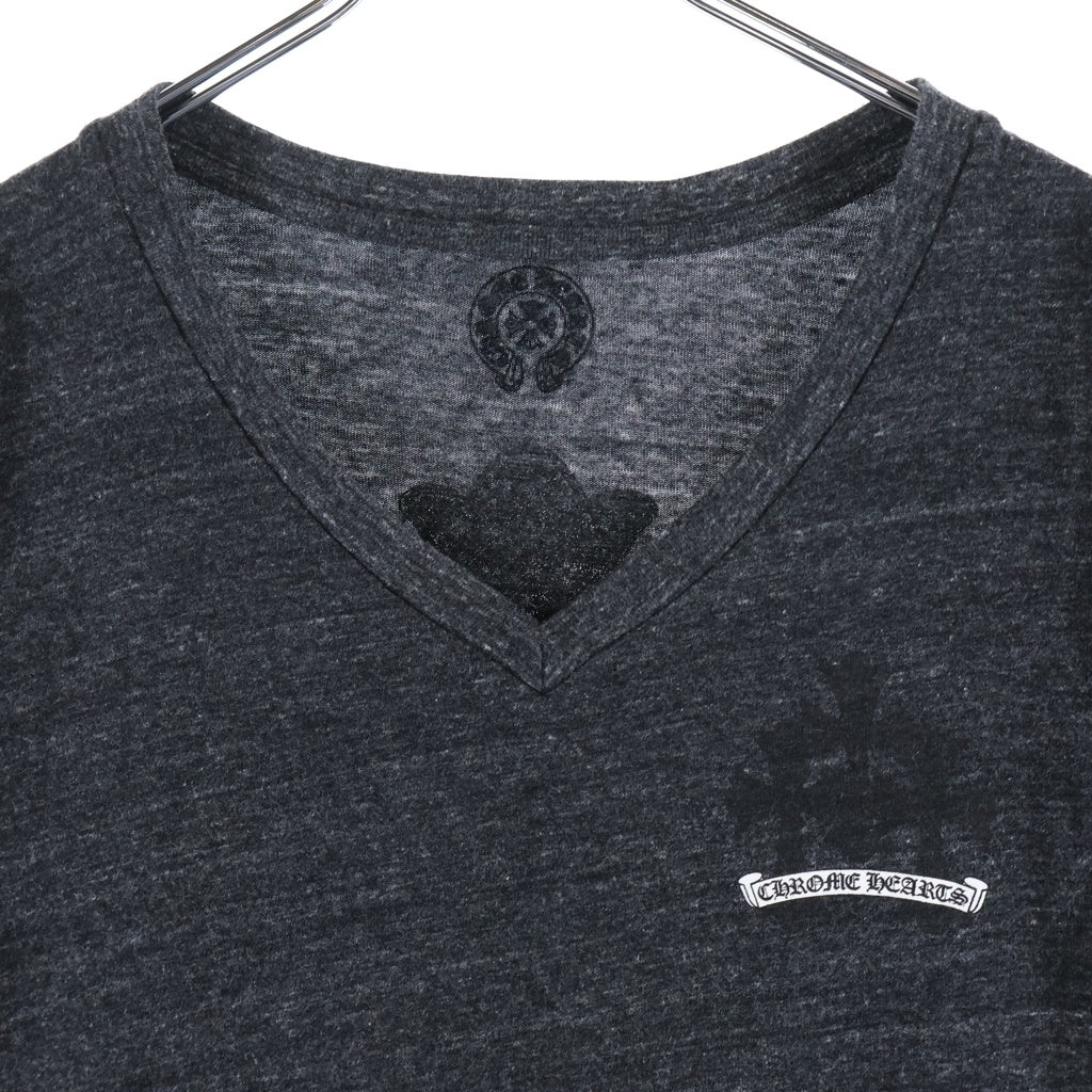 CHROME HEARTS(クロムハーツ) TRIPLE CROSS S/S TEE トリプルクロス Vネック 半袖Tシャツ カットソー グレー