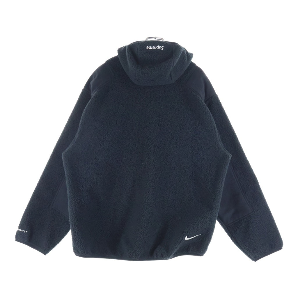 SUPREME(シュプリーム) ×NIKE ACG Fleece Pullover ナイキ エーシージー ロゴデザイン フーデッド プルオーバー フリースジャケット ブラック