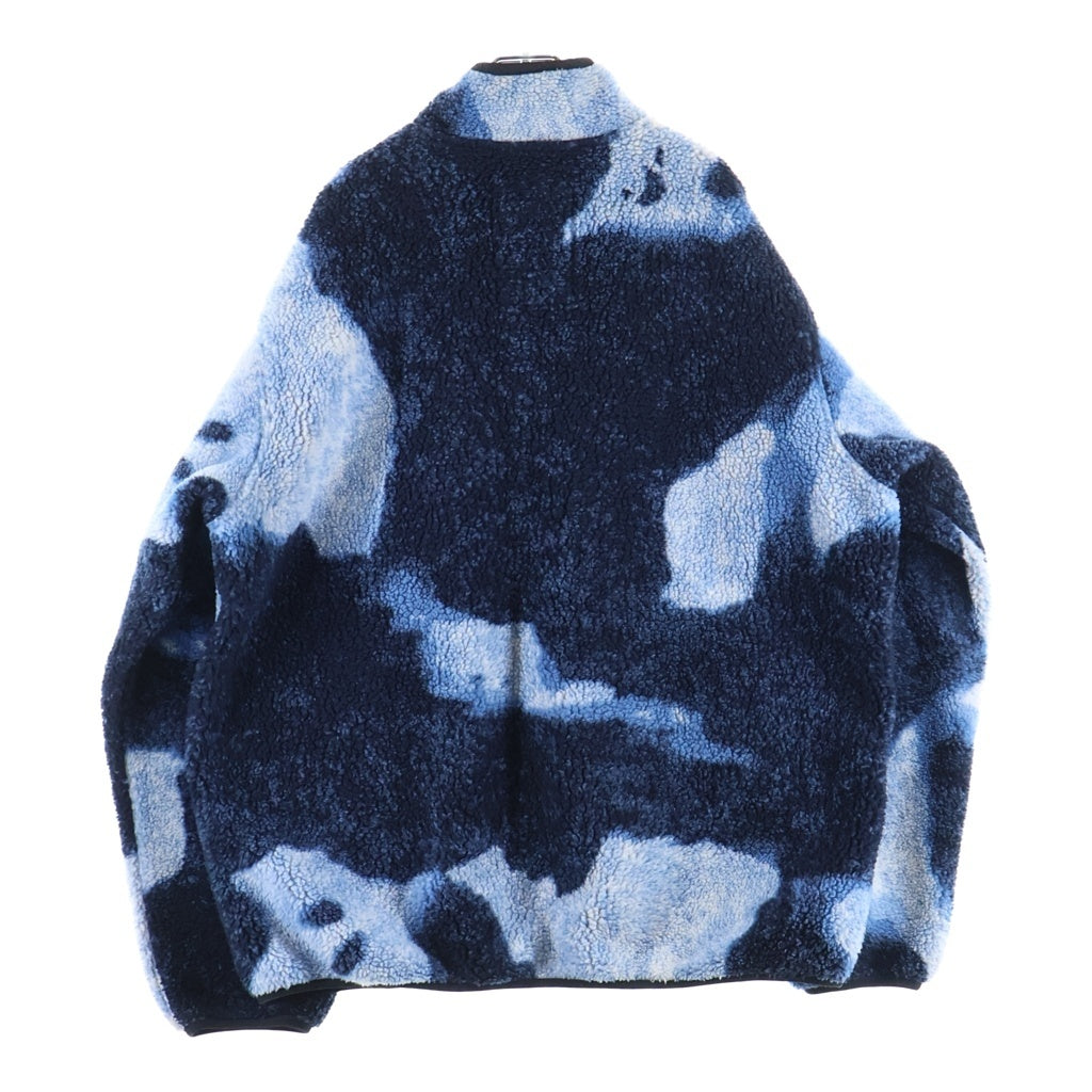 SUPREME(シュプリーム) 21AW ×THE NORTH FACE Bleached Denim Print Fleece Jacket ブリーチデニムプリント フリースジャケット ブルー NA521001