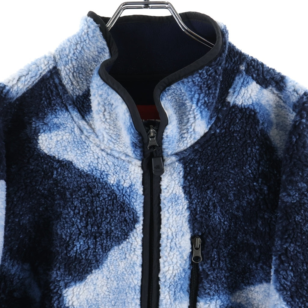 SUPREME(シュプリーム) 21AW ×THE NORTH FACE Bleached Denim Print Fleece Jacket ブリーチデニムプリント フリースジャケット ブルー NA521001
