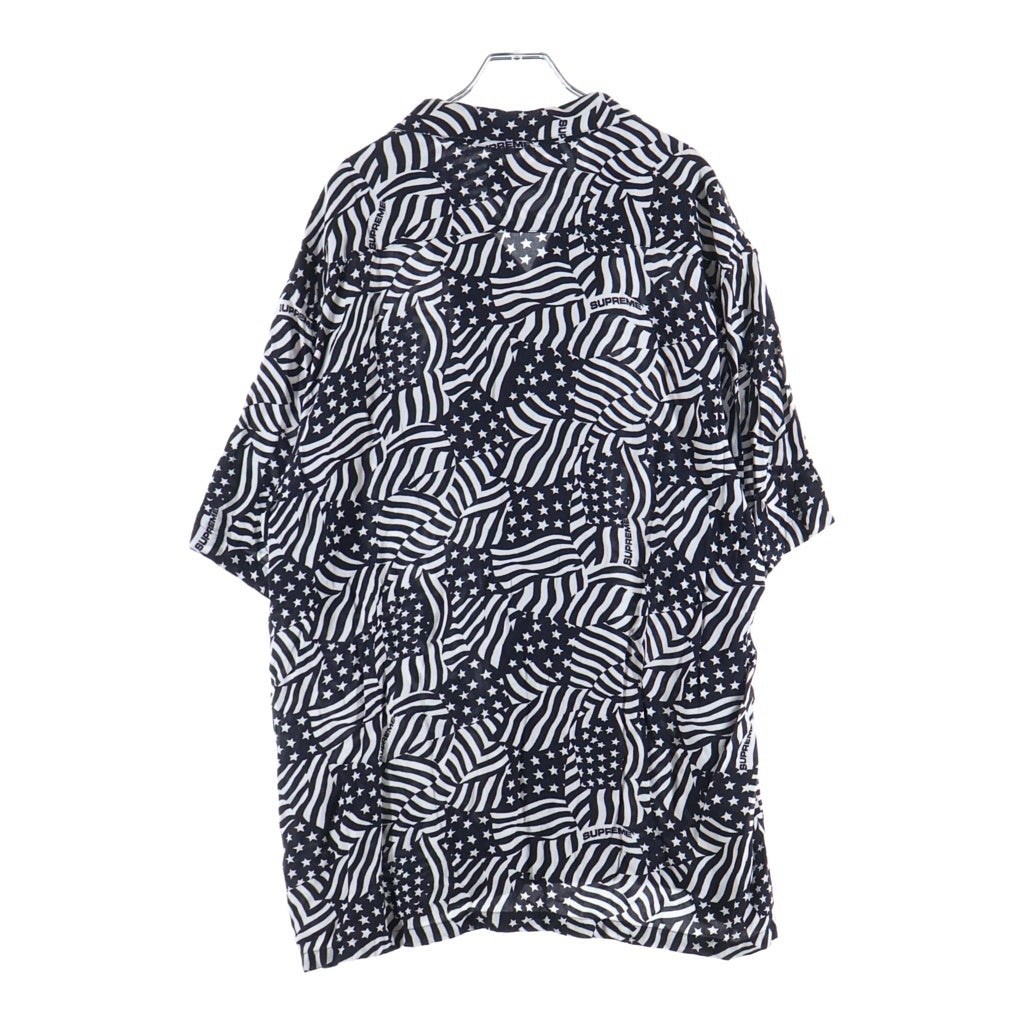 SUPREME(シュプリーム) 20SS Flags Rayon S/S Shirt フラッグ レーヨン半袖シャツ ブラック