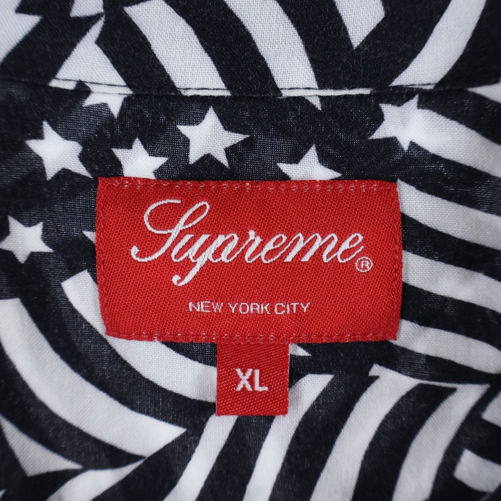 SUPREME(シュプリーム) 20SS Flags Rayon S/S Shirt フラッグ レーヨン半袖シャツ ブラック
