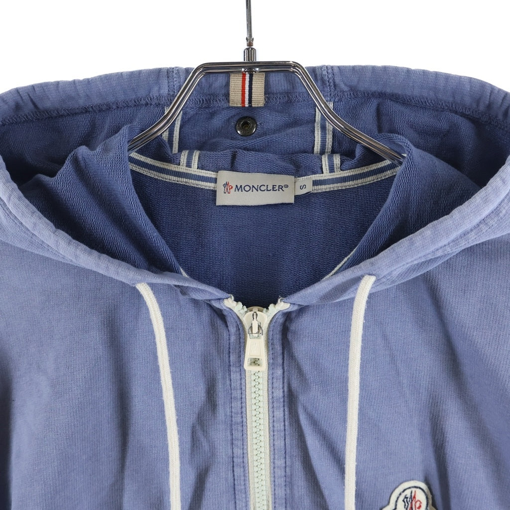 MONCLER(モンクレール) MAGLIA CARDIGAN マグリアカーディガン ロゴワッペン フルジップアップパーカー ブルー 210918425900 80155