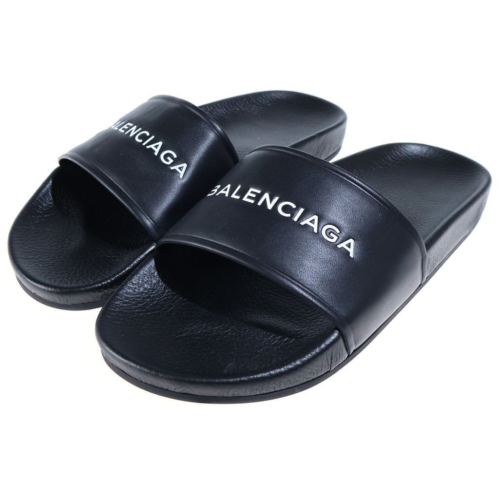 BALENCIAGA(バレンシアガ) ロゴ フラットサンダル ブラック 500573