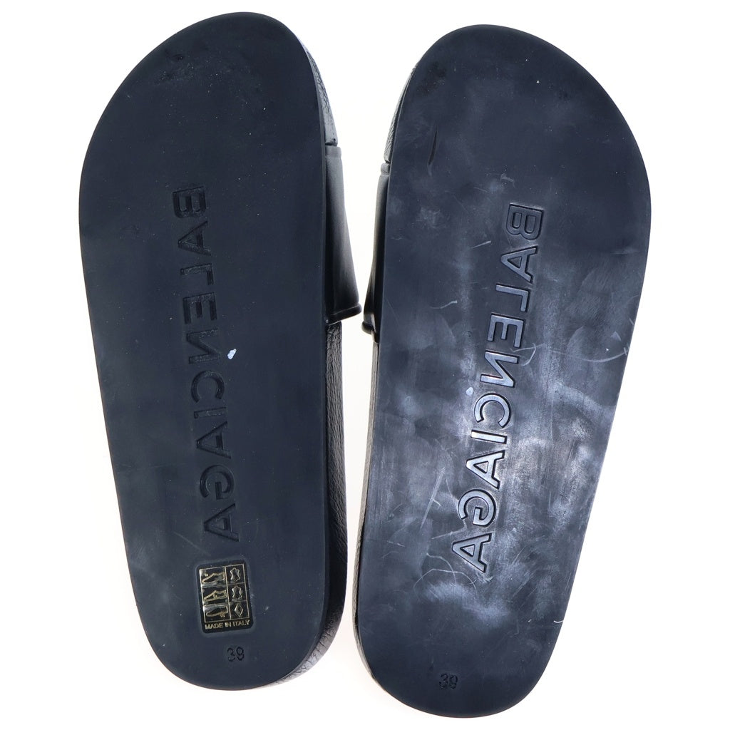 BALENCIAGA(バレンシアガ) ロゴ フラットサンダル ブラック 500573