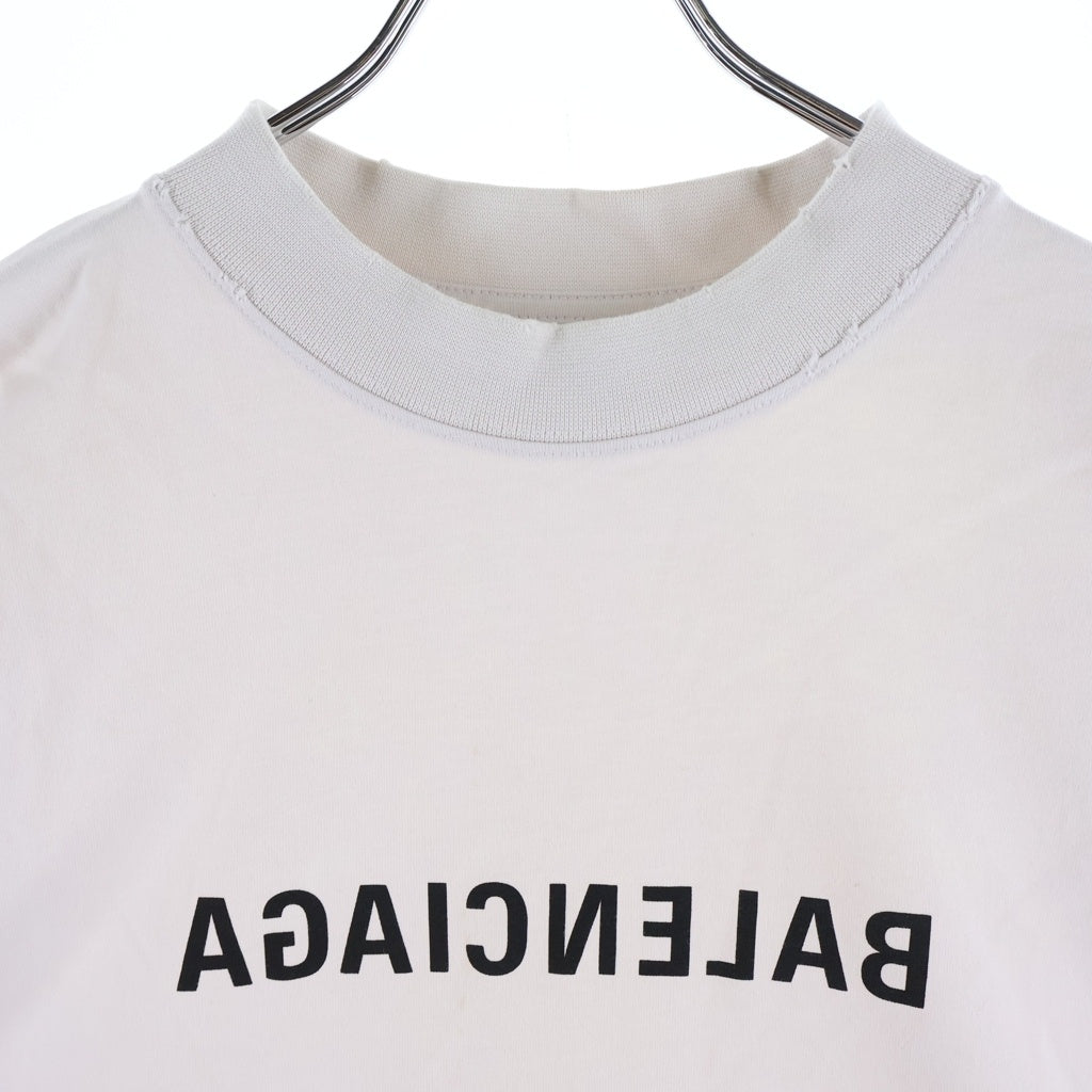 BALENCIAGA(バレンシアガ) ロゴプリント 半袖Tシャツ カットソー ホワイト 764235 TNVV8
