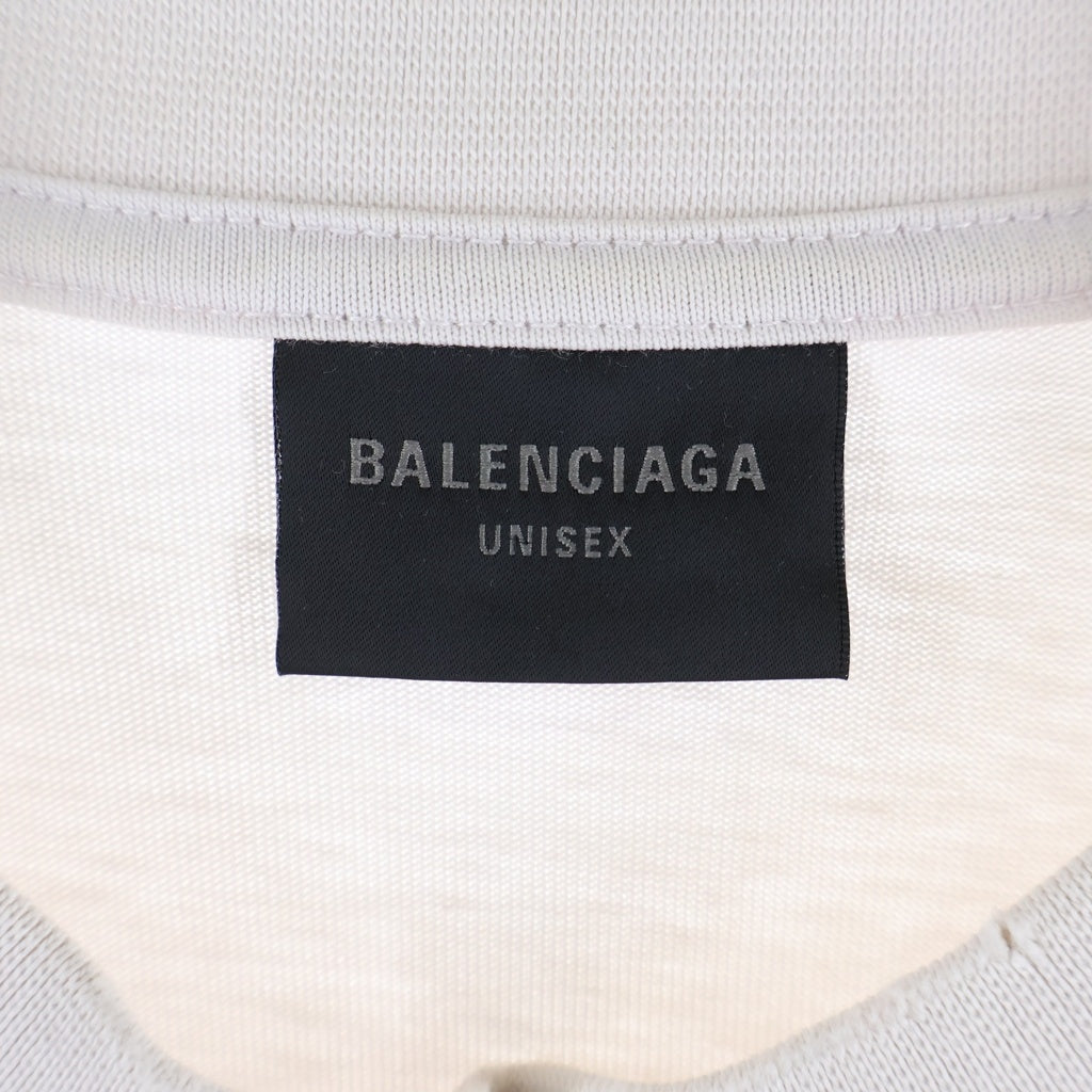 BALENCIAGA(バレンシアガ) ロゴプリント 半袖Tシャツ カットソー ホワイト 764235 TNVV8