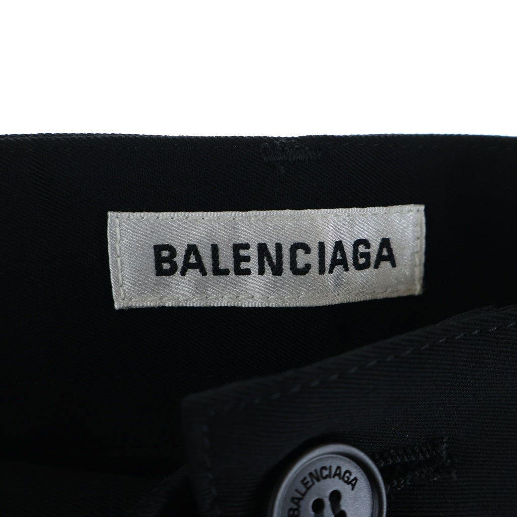 BALENCIAGA(バレンシアガ) フロントタック スラックスパンツ ブラック 672359 TLT14