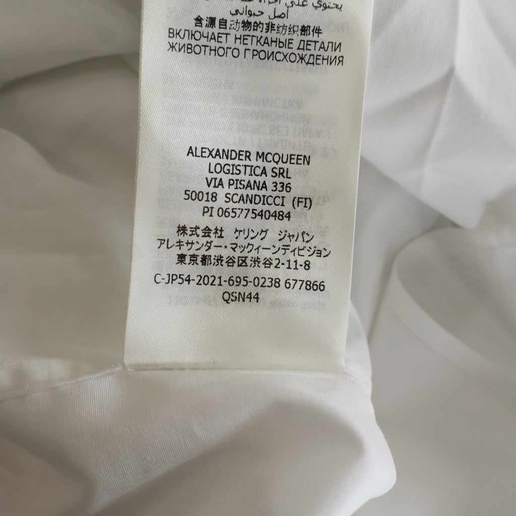 Alexander McQueen(アレキサンダーマックイーン) Graffiti Shirt グラフィックプリント 長袖シャツ ホワイト 677866QSN44