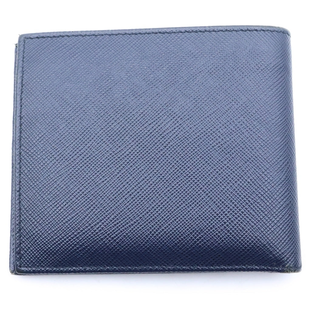 PRADA(プラダ) Saffiano サフィアーノ 2つ折財布 ネイビー