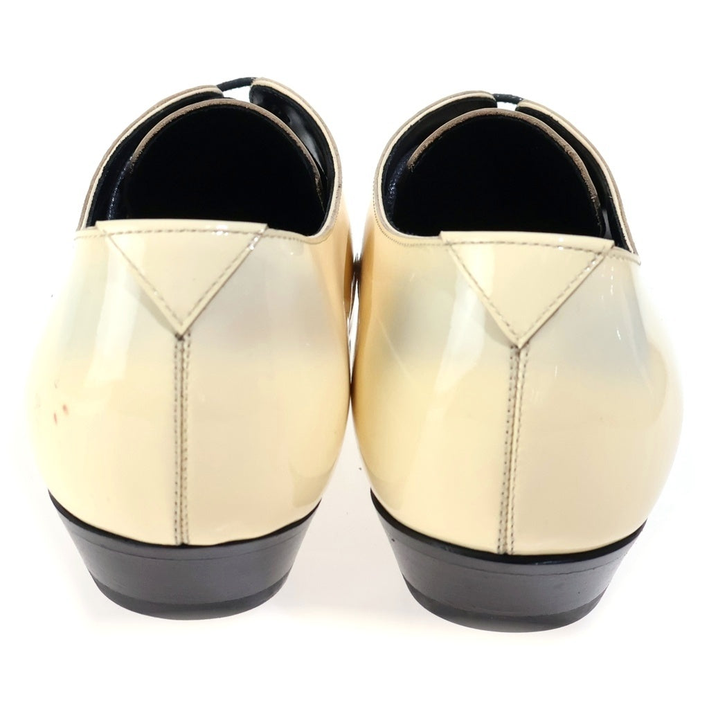 SAINT LAURENT PARIS(サンローランパリ) エナメル レースアップシューズ イエロー レディース 582149