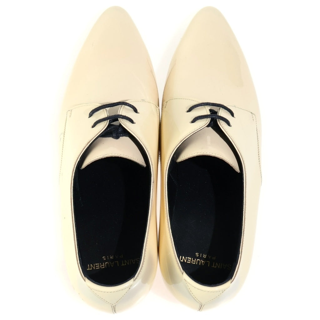 SAINT LAURENT PARIS(サンローランパリ) エナメル レースアップシューズ イエロー レディース 582149
