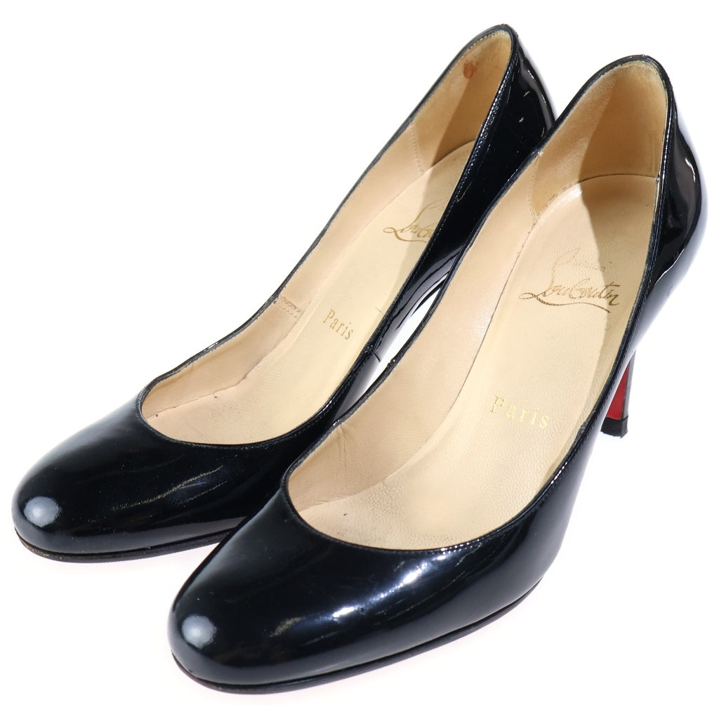 CHRISTIAN LOUBOUTIN(クリスチャンルブタン) パテントレザー パンプス サンダル ブラック レディース