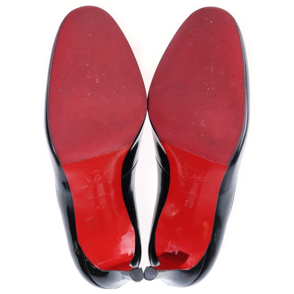 CHRISTIAN LOUBOUTIN(クリスチャンルブタン) パテントレザー パンプス サンダル ブラック レディース