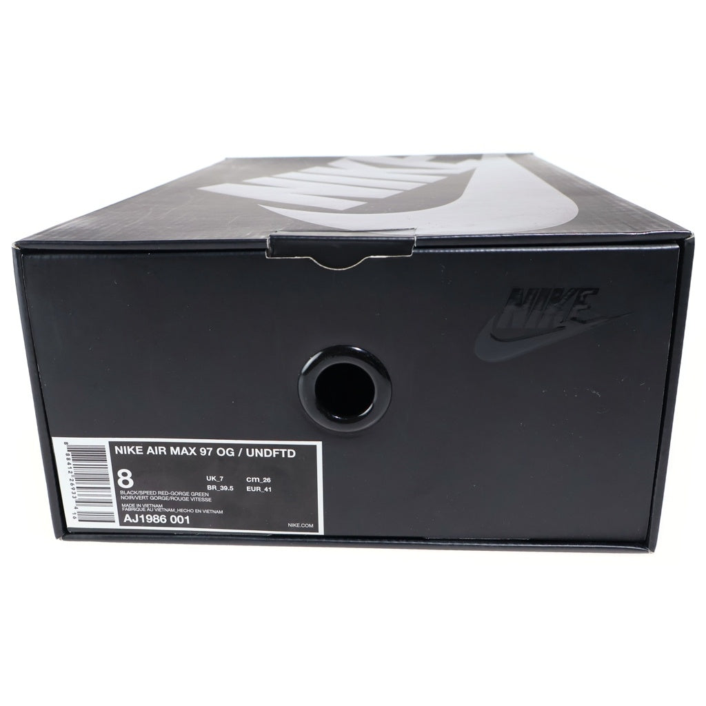 NIKE(ナイキ) ×UNDEFEATED AIR MAX 97×アンディフィーテッド エアマックス97 ローカットスニーカー ブラック US8/26cm AJ1986-001