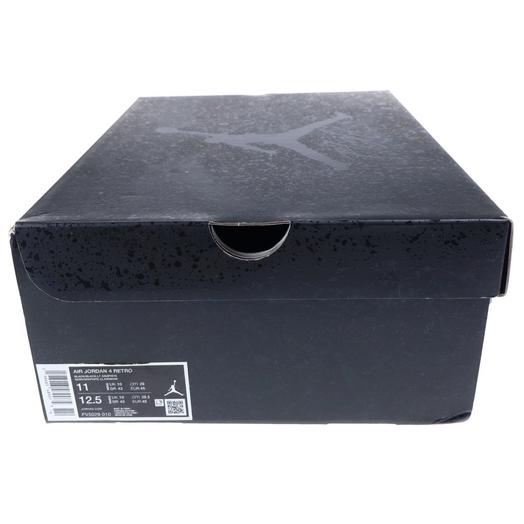 NIKE(ナイキ) AIR JORDAN BLACK CAT エアジョーダン 4 ブラックキャット ハイカットスニーカー ブラック US11/29cm FV5029‐010