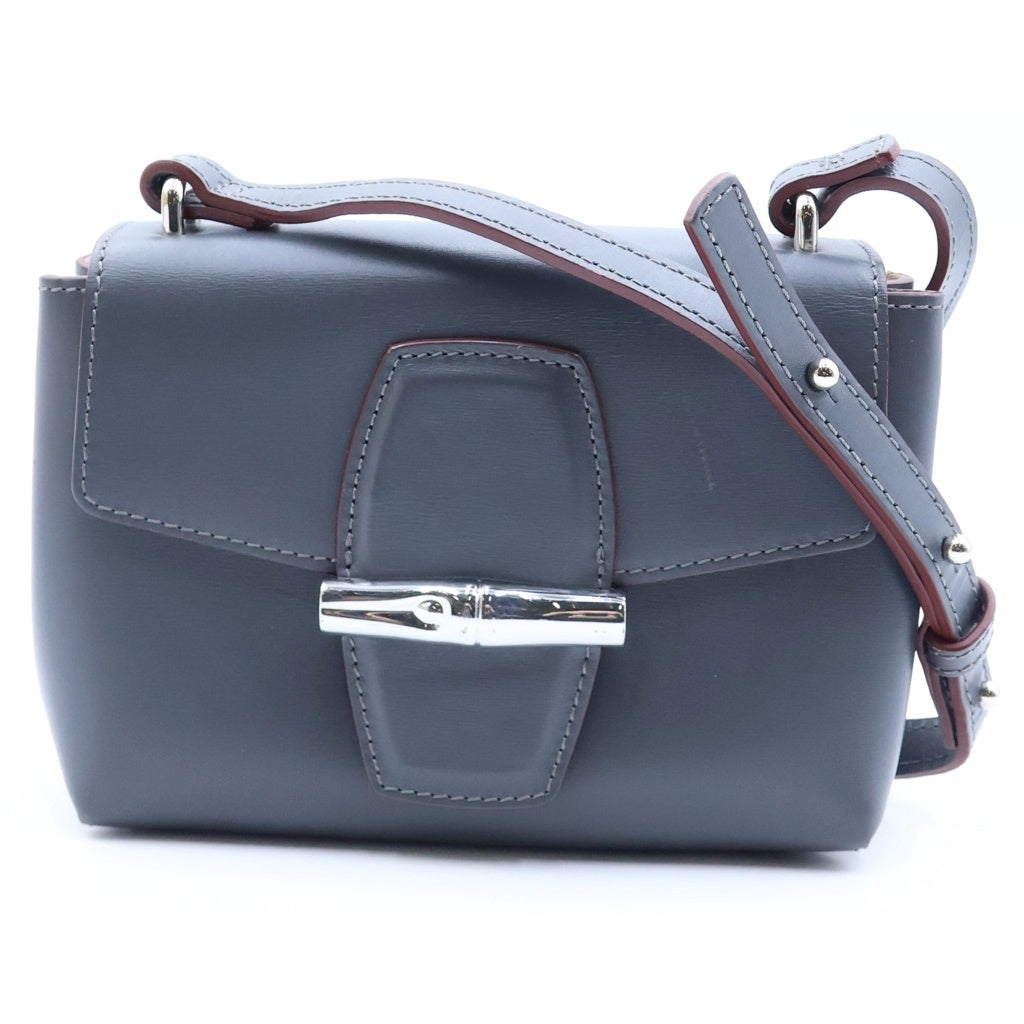 LONGCHAMP(ロンシャン) レザー ショルダーバッグ グレー レディース