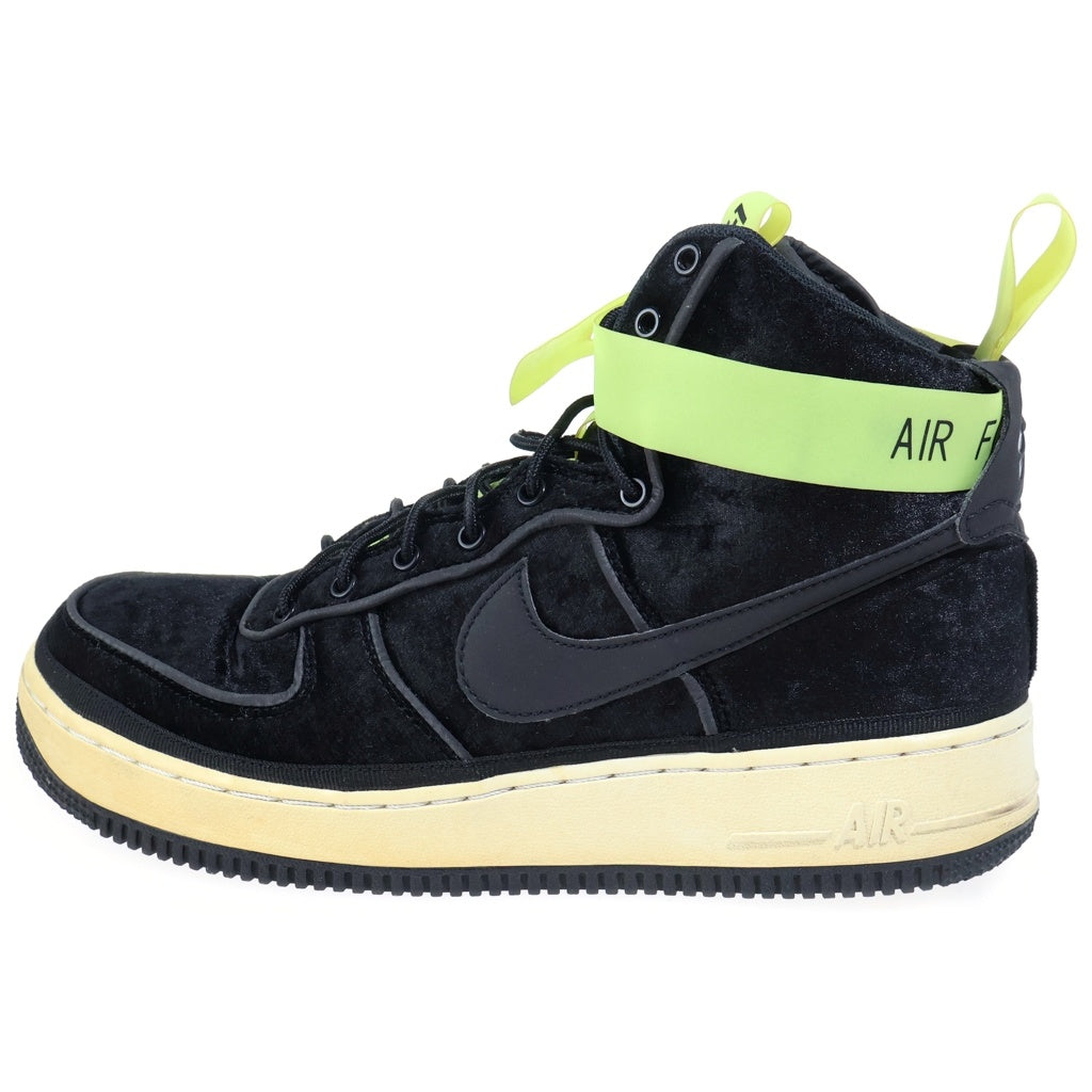 NIKE(ナイキ) AIR FORCE 1 HIGH VIP VELOUR エアフォース1 ハイカットスニーカー ブラック/イエロー US8/26cm 573967-003