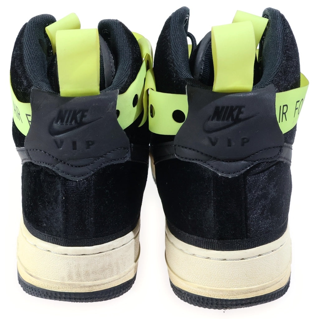 NIKE(ナイキ) AIR FORCE 1 HIGH VIP VELOUR エアフォース1 ハイカットスニーカー ブラック/イエロー US8/26cm 573967-003