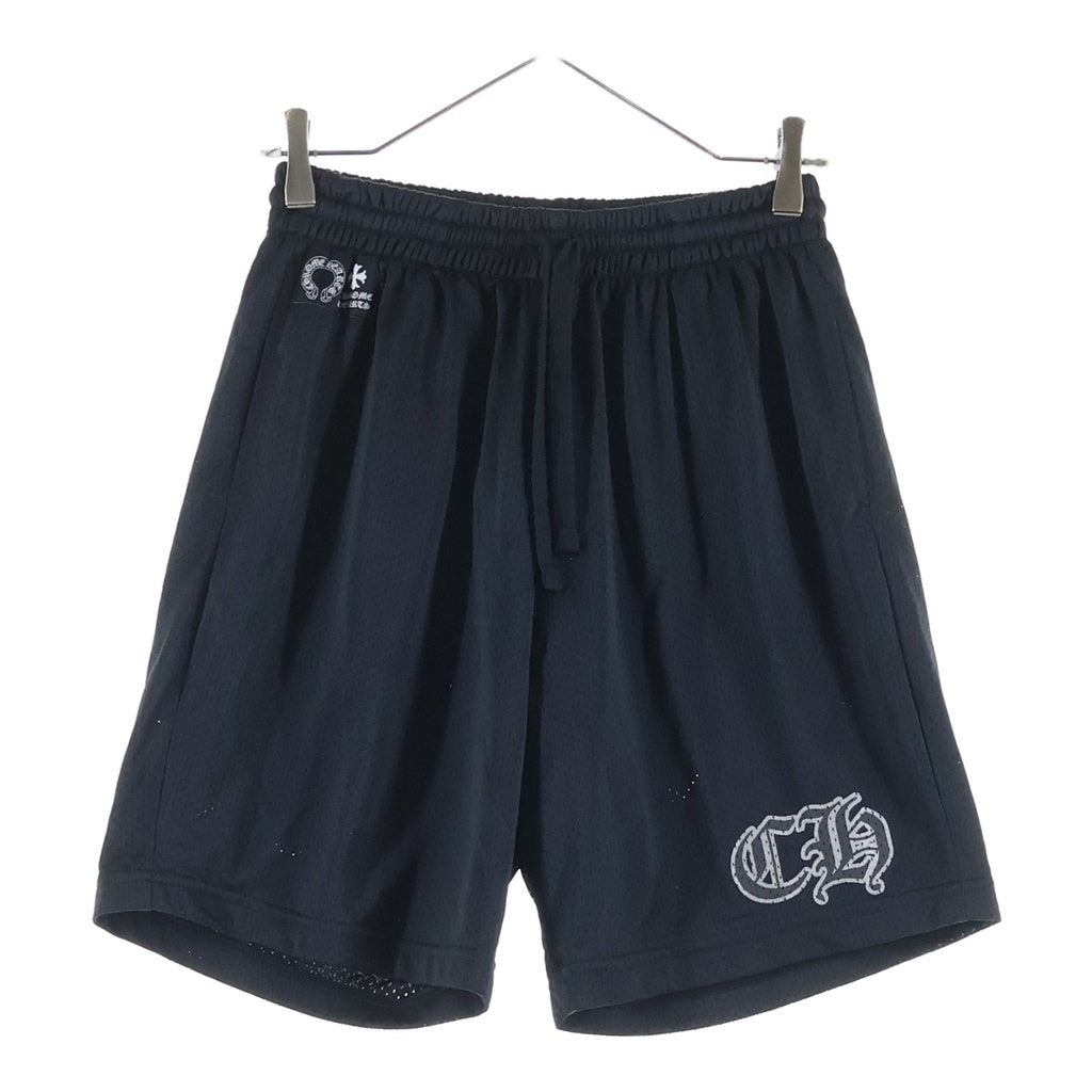 CHROME HEARTS(クロムハーツ) MESH WARM UP JERSEY ウォームアップ ロゴデザイン メッシュ ハーフパンツ ブラック