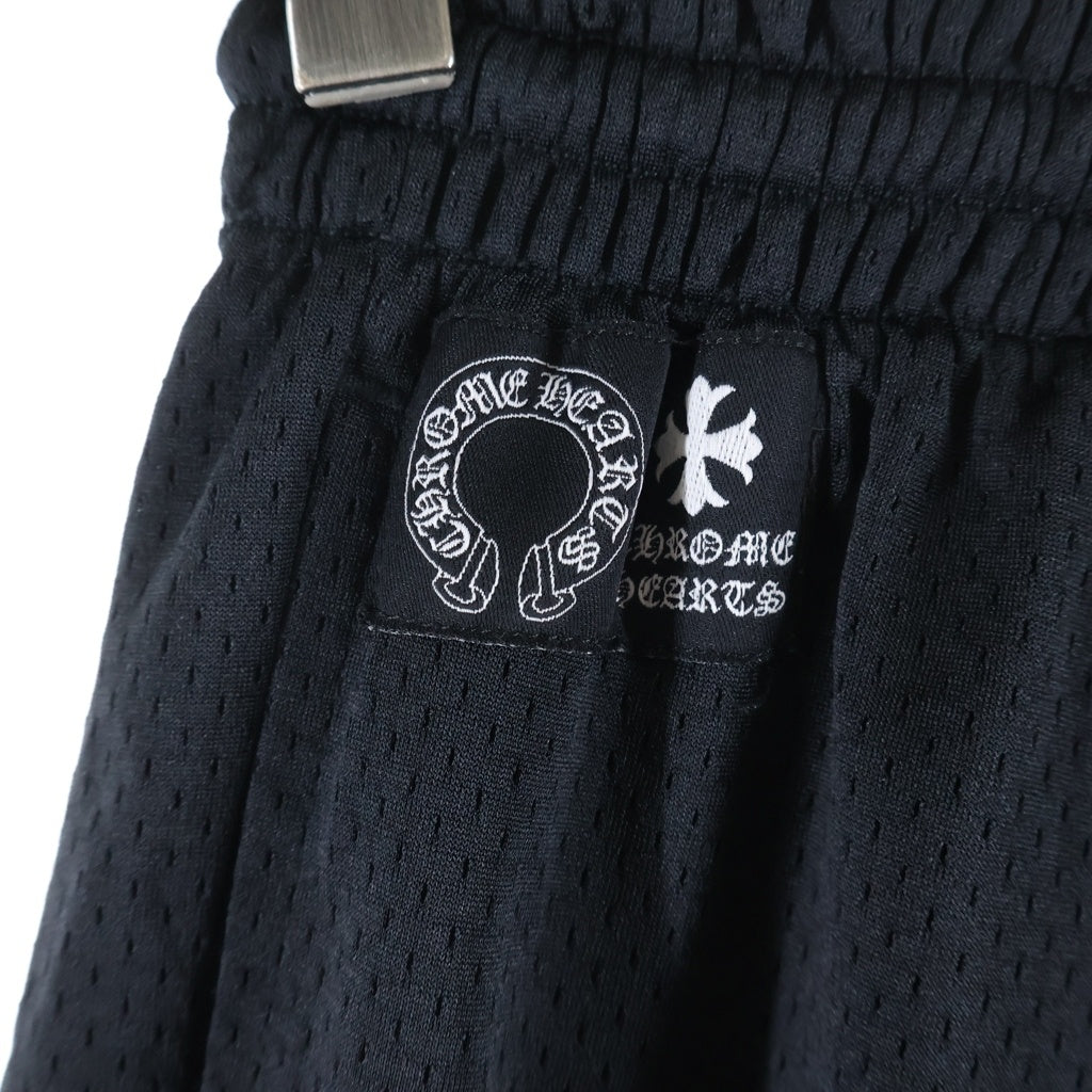 CHROME HEARTS(クロムハーツ) MESH WARM UP JERSEY ウォームアップ ロゴデザイン メッシュ ハーフパンツ ブラック