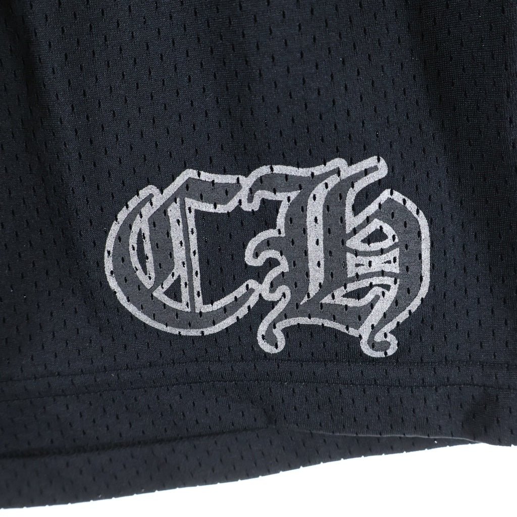 CHROME HEARTS(クロムハーツ) MESH WARM UP JERSEY ウォームアップ ロゴデザイン メッシュ ハーフパンツ ブラック
