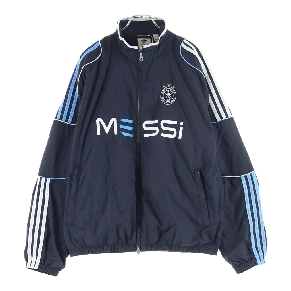 KITH(キス) ×ADIDAS ×MESSI TRACK JACKET アディダス メッシ ロゴデザイン ジップアップ ナイロントラックジャケット ネイビー KR0056 2J0002