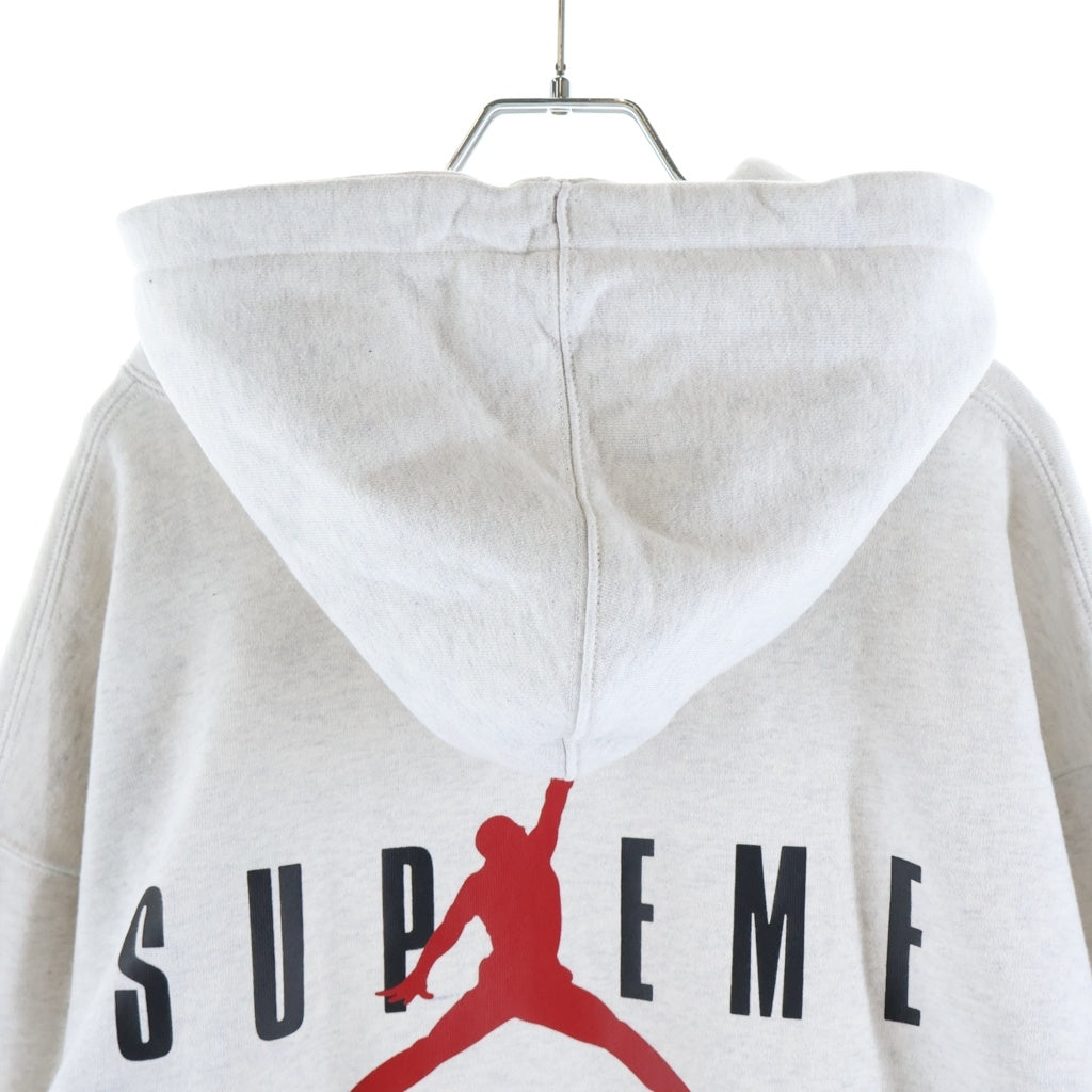 SUPREME(シュプリーム) 24AW ×JORDAN BRAND Hooded Sweatshirt ジョーダンブランド ロゴデザイン フーデッド スウェット パーカー グレー