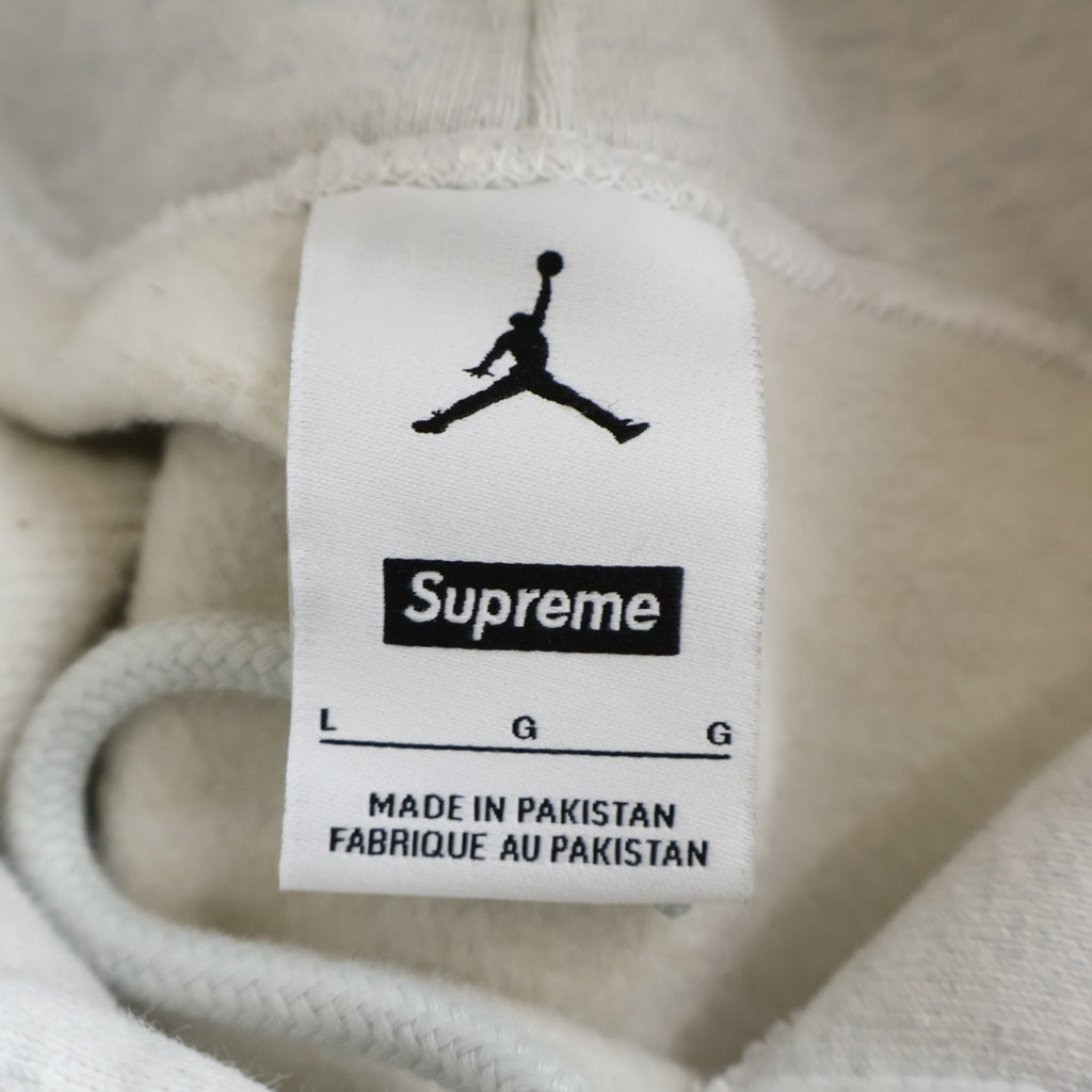 SUPREME(シュプリーム) 24AW ×JORDAN BRAND Hooded Sweatshirt ジョーダンブランド ロゴデザイン フーデッド スウェット パーカー グレー