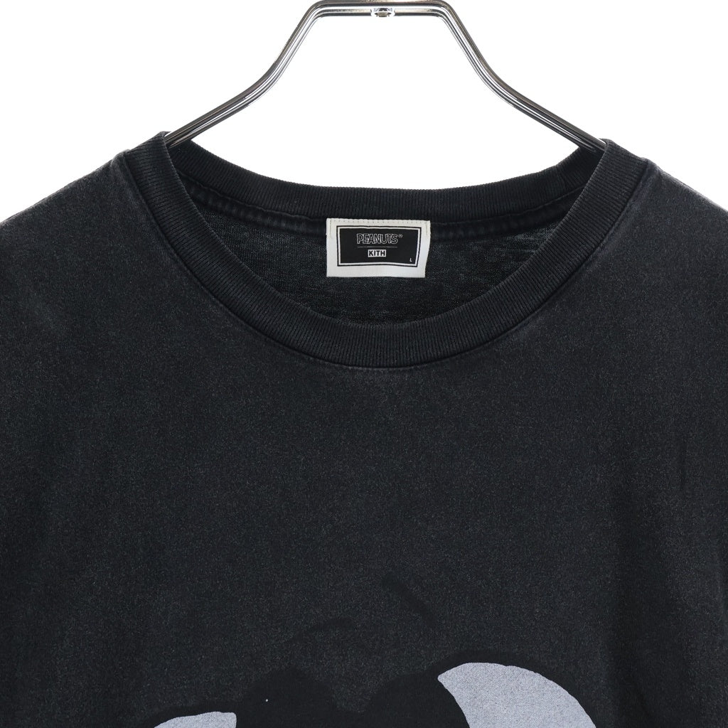 KITH(キス) ×PEANUTS JOE COOL TEE ピーナッツ ジョー クール ロゴデザイン クルーネック カットソー 半袖Tシャツ ブラック