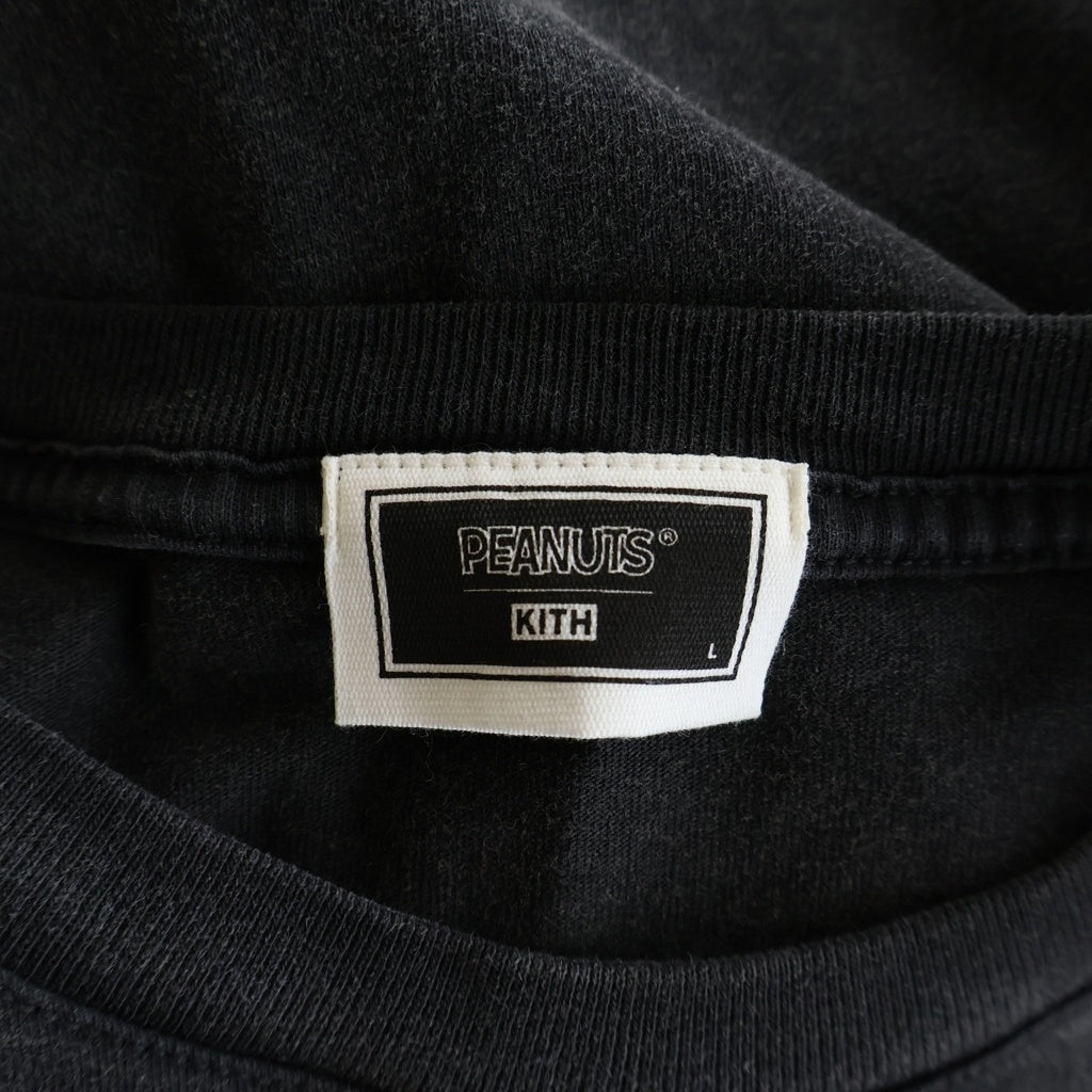KITH(キス) ×PEANUTS JOE COOL TEE ピーナッツ ジョー クール ロゴデザイン クルーネック カットソー 半袖Tシャツ ブラック