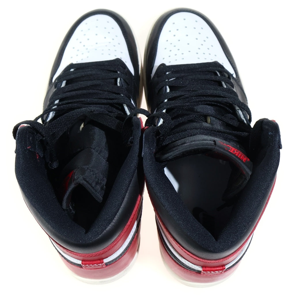 NIKE(ナイキ) AIR JORDAN 1 RETRO HIGH OG BLACK TOE REIMAGINED エア ジョーダン1 つま黒 ハイカットスニーカー レッド US10/28cm DZ5485-106