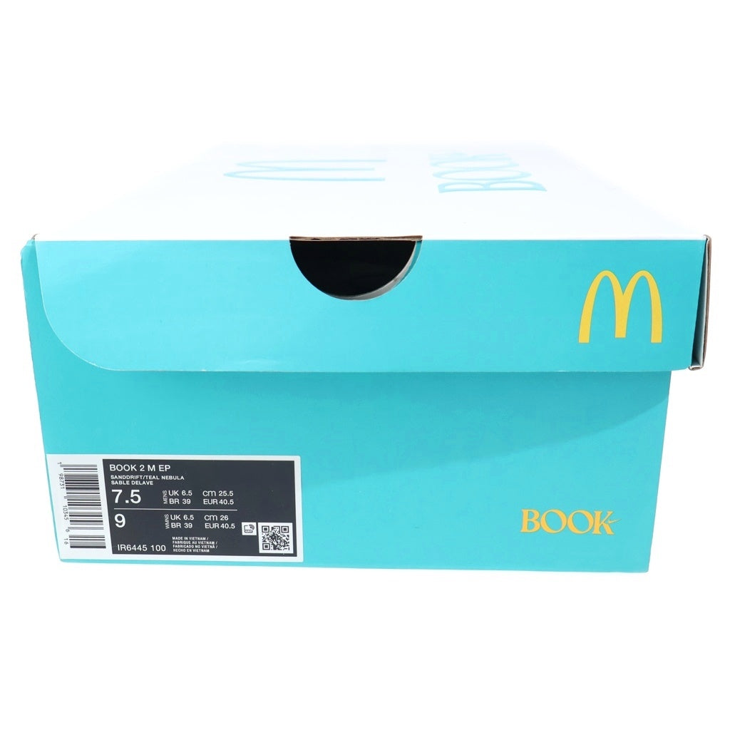 NIKE(ナイキ) ×MCDONALDS BOOK 2 マクドナルド ブックツー ローカットスニーカー ベージュ/ブルー US7.5cm 25.5cm IR6445-100