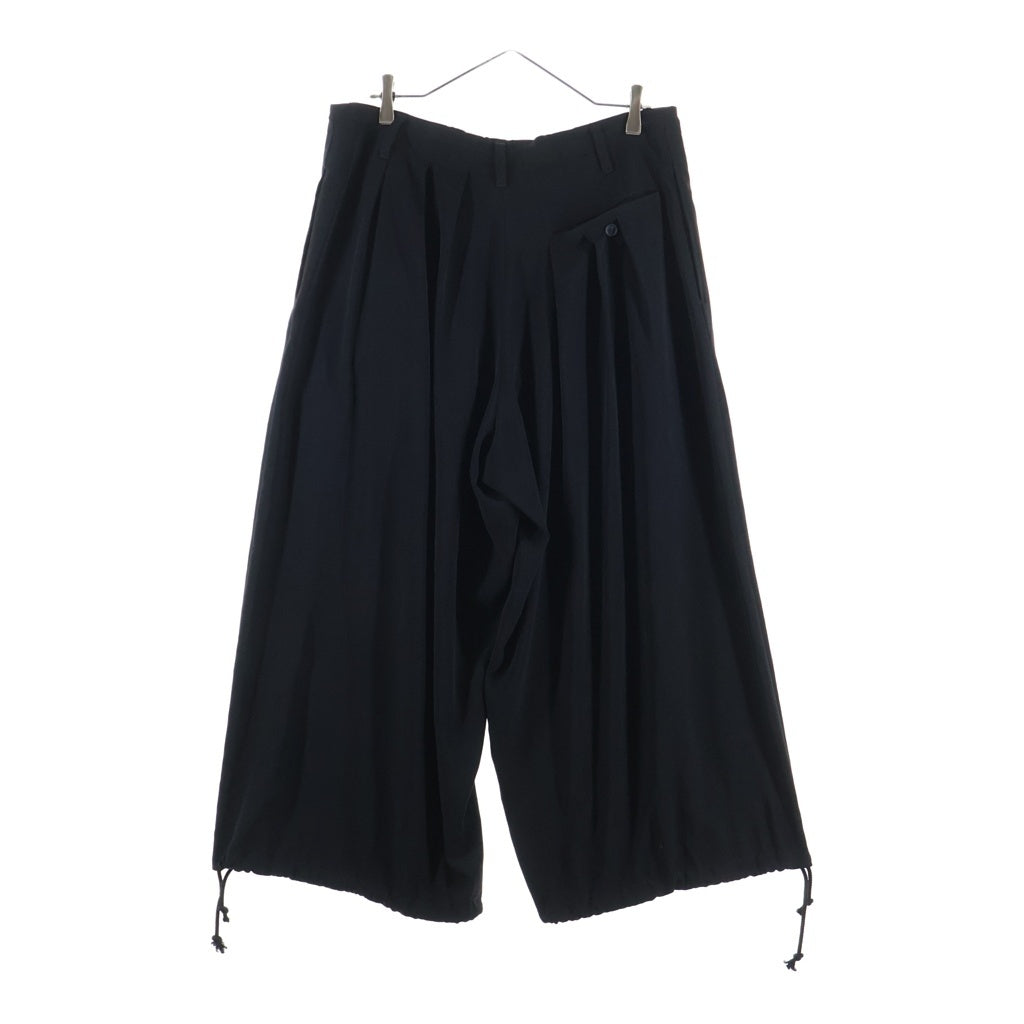 Yohji Yamamoto POUR HOMME(ヨウジヤマモト プールオム) 25SS TA TUXEDO SLIM BALLON PANTS テクスチャード スリム バルーン パンツ ブラック HP-P15-500