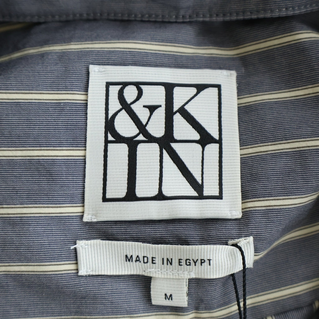 KITH(キス) フライフロント ストライプ柄 長袖シャツ グレー 26-050-060-0017-3-0