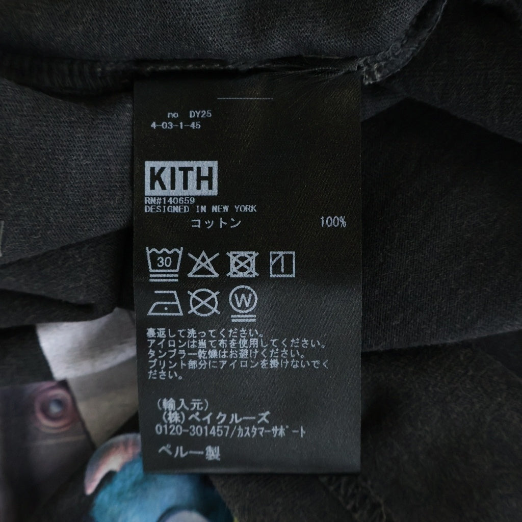 KITH(キス) ×PIXAR ピクサ クルーネック カットソー 半袖Tシャツ ブラック 25-073-060-0160-4-0