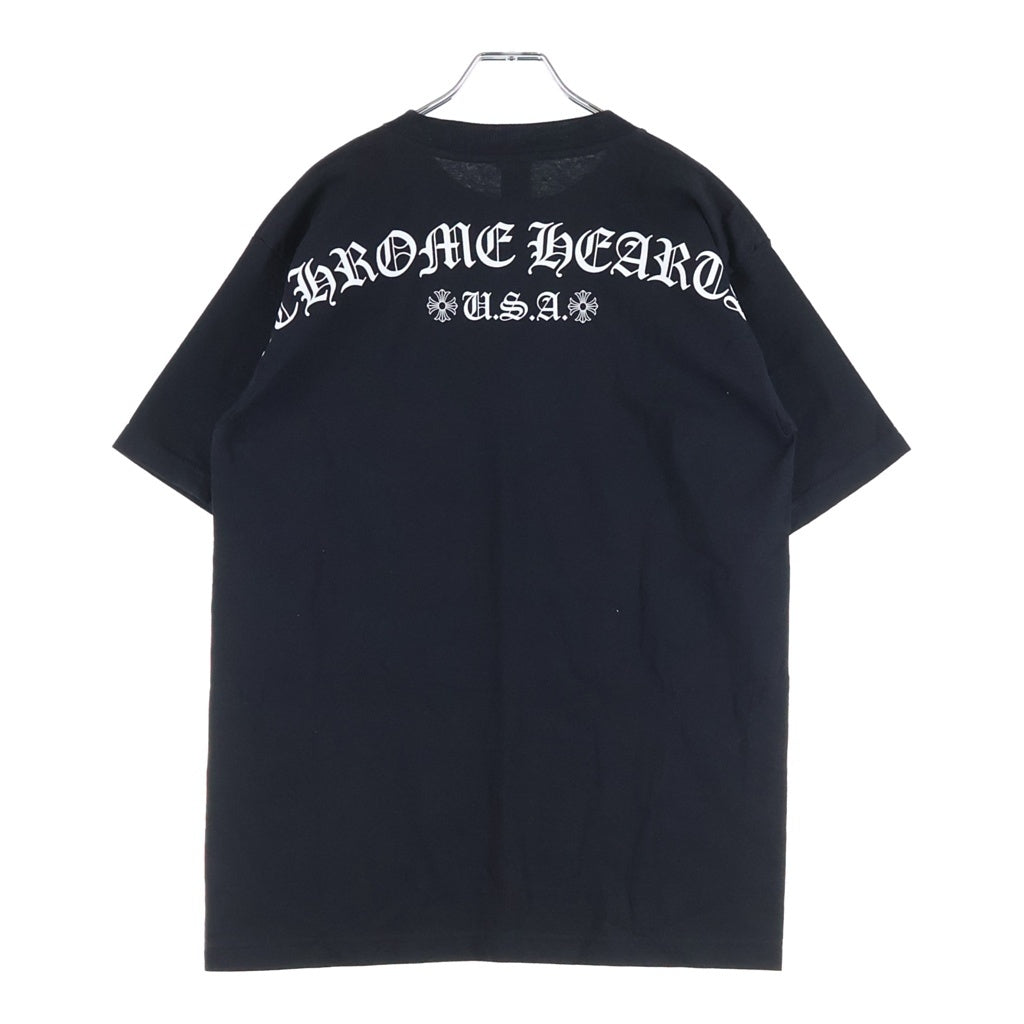 CHROME HEARTS(クロムハーツ) CH S/S TEE バックアーチロゴプリント コットン半袖Tシャツ カットソー ブラック